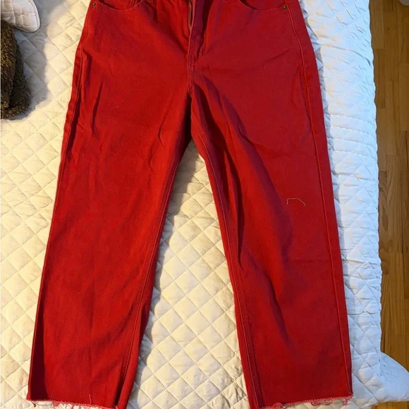 one 5 one Red Boot Cut Jeans - Picture 1 of 1